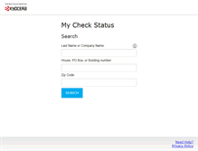 Tablet Screenshot of kyocera.mycheckstatus.com