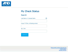 Tablet Screenshot of andmedical.mycheckstatus.com